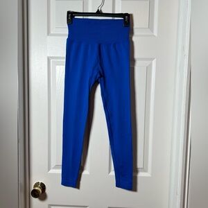 Blue High-Waisted scrunch butt Leggings